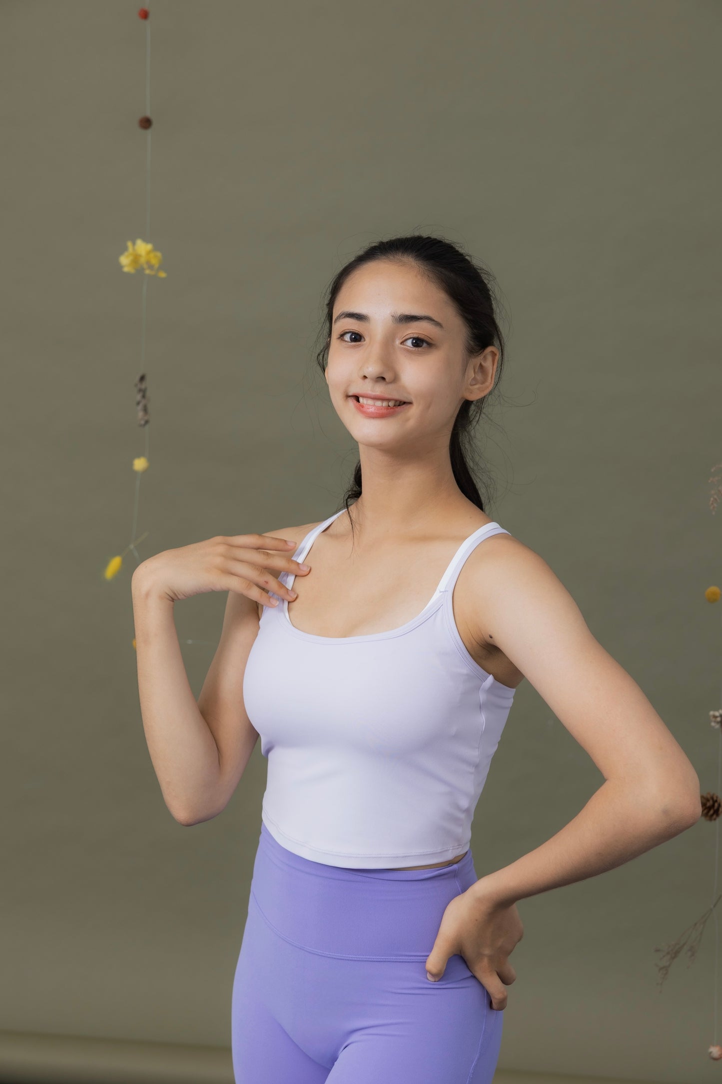 霧光沐野撞色Bra Top