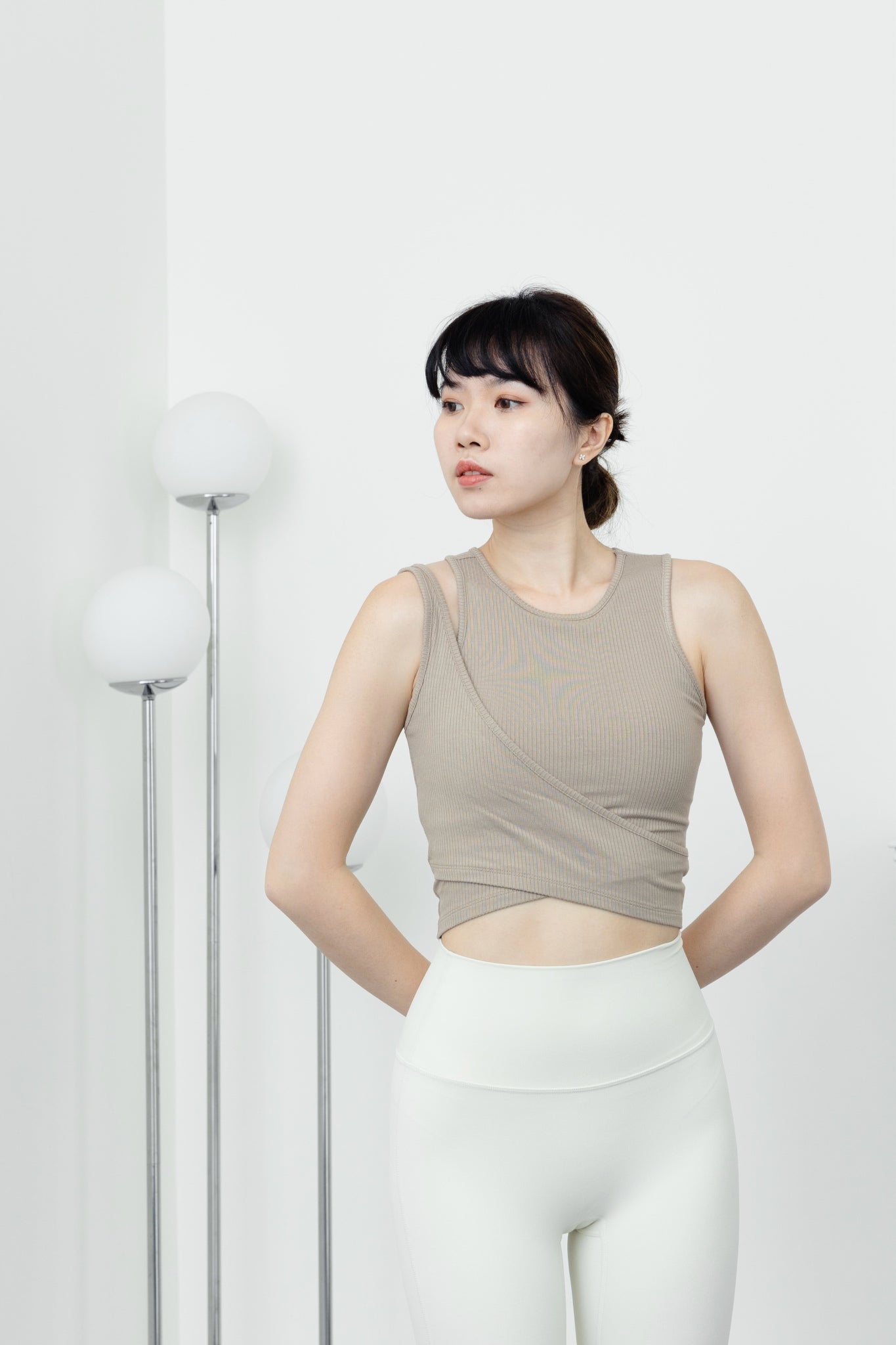 預購/休閒拼接不對稱Bra Top