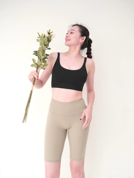 少量現貨 / 空氣裸感後口袋5分Leggings