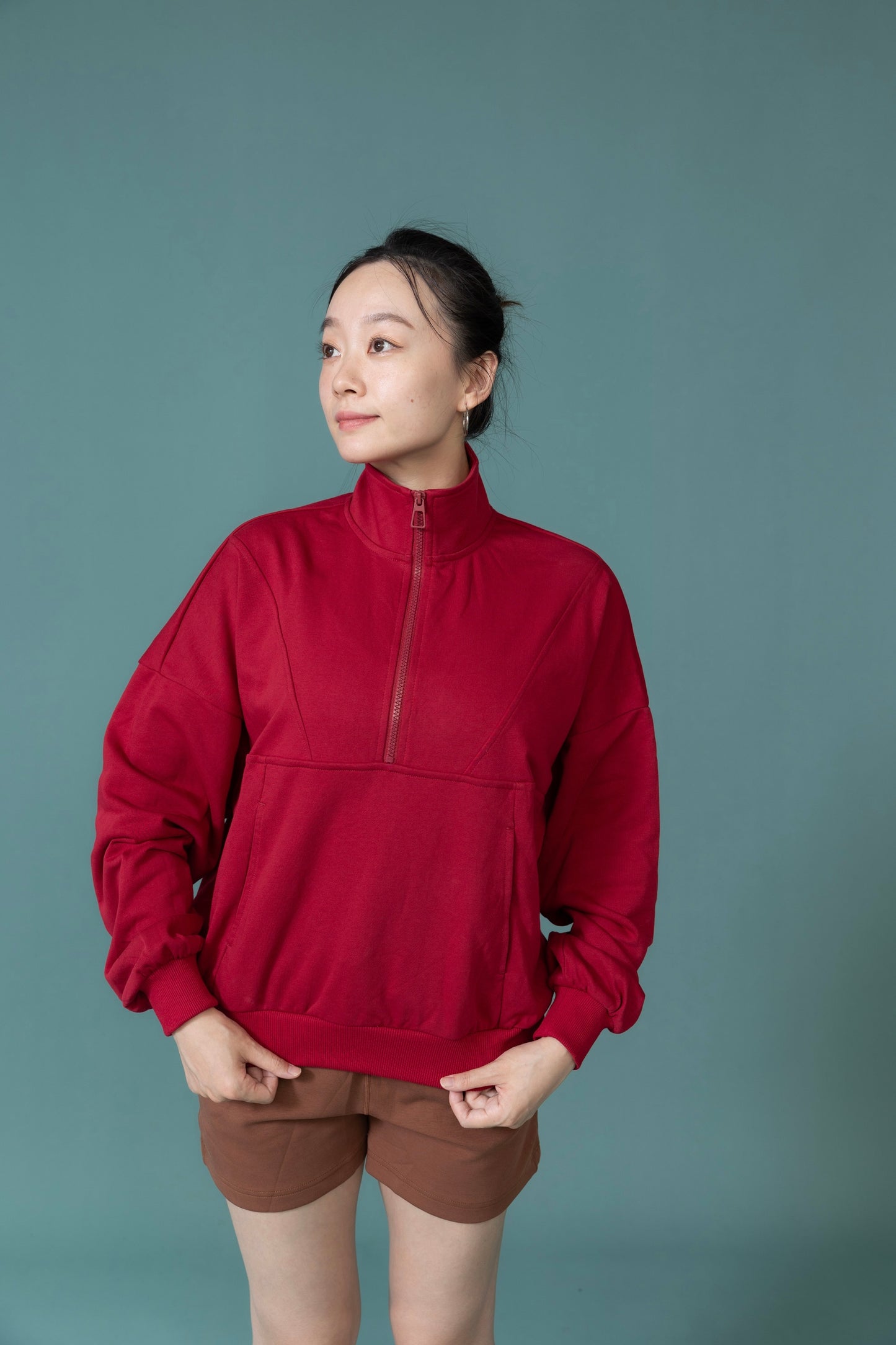 預購/栗風和煦__秋冬休閒衛衣拉鍊防風