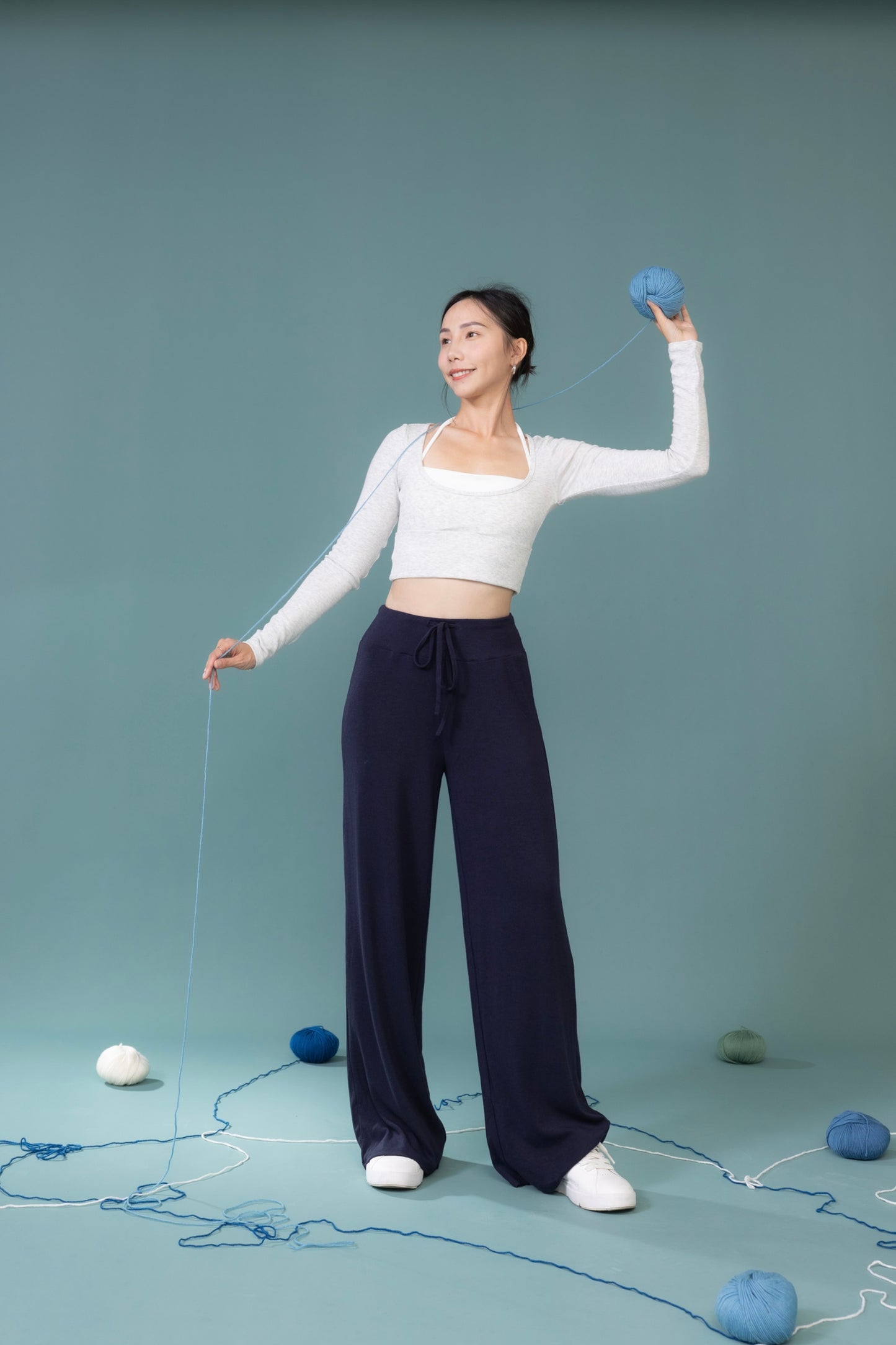 煙柔微暖_ 長袖Bra top