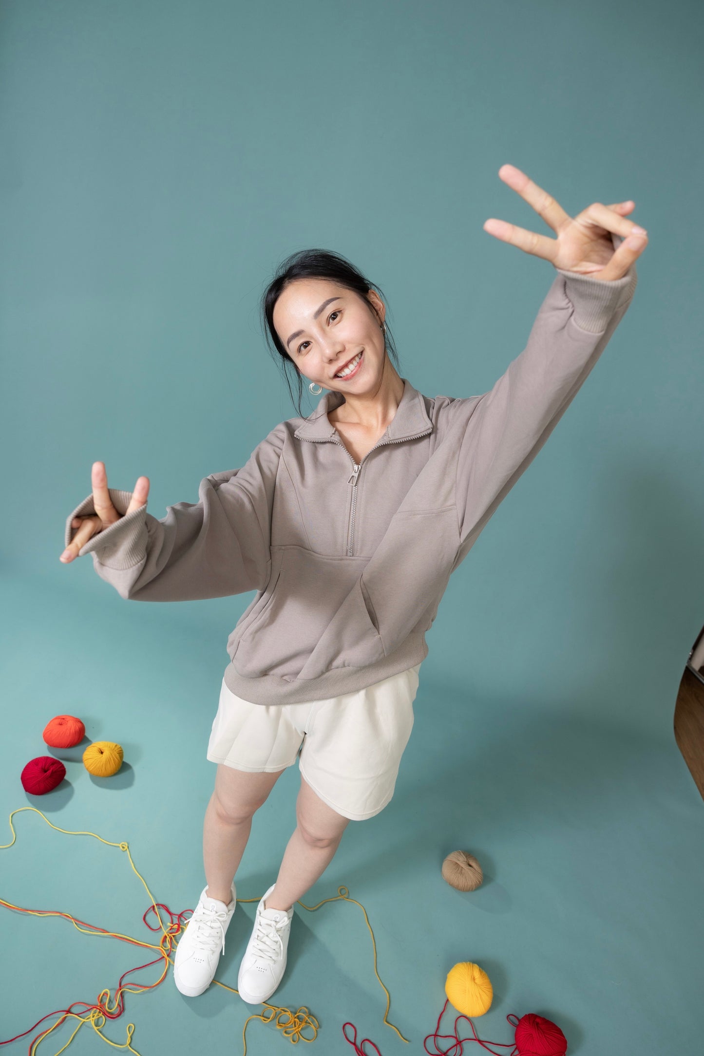 預購/栗風和煦__秋冬休閒衛衣拉鍊防風