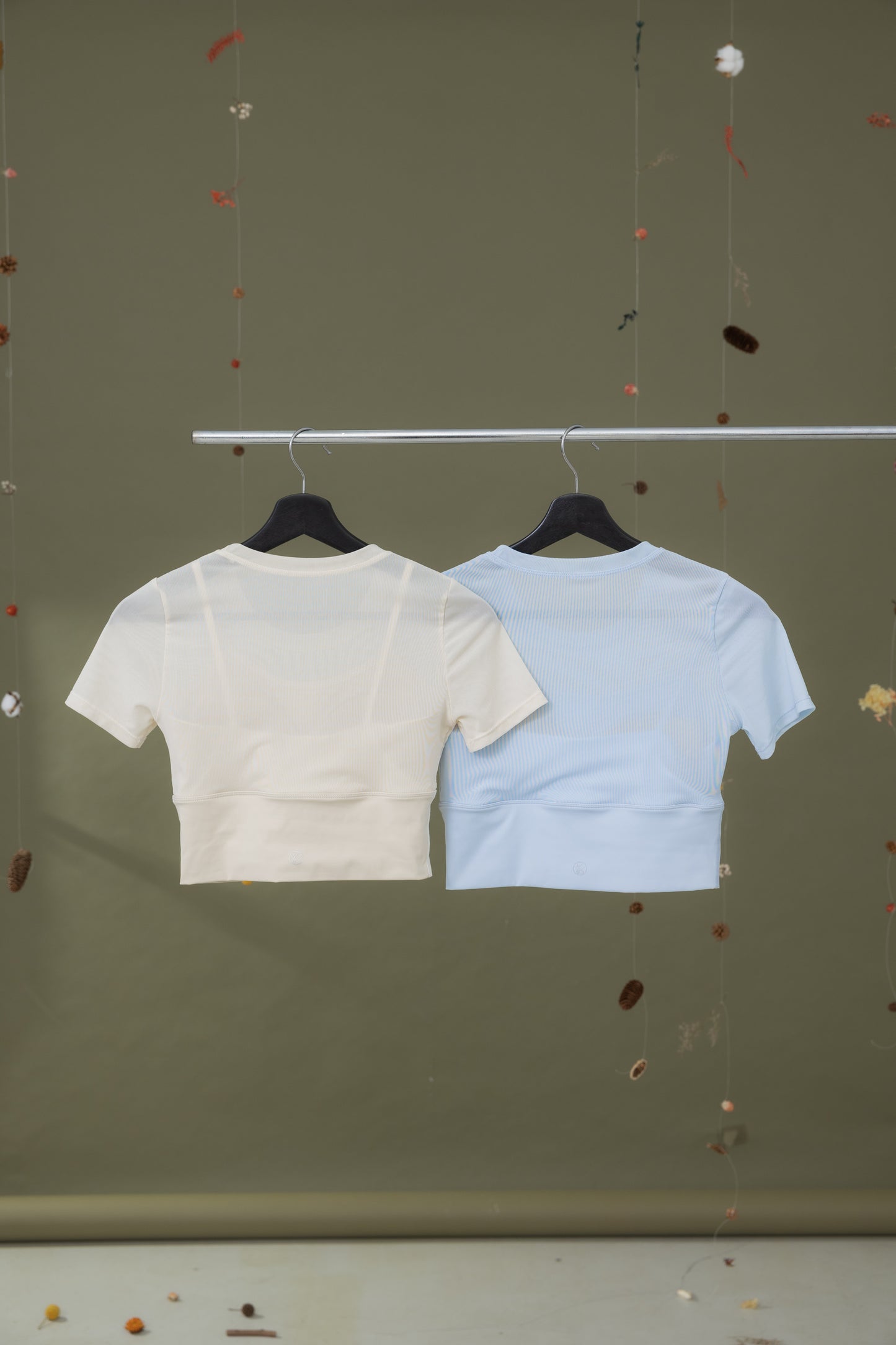 秋茶煙灰＿短袖Bra Top