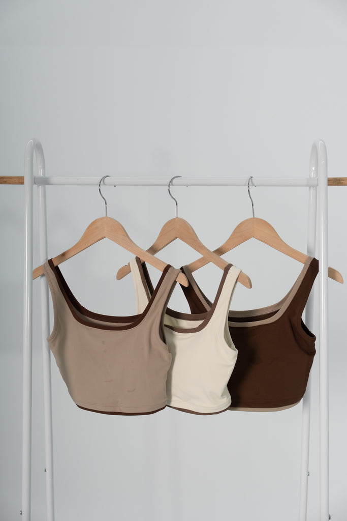 Pre-order/Super cool contrasting color Bra Tops 